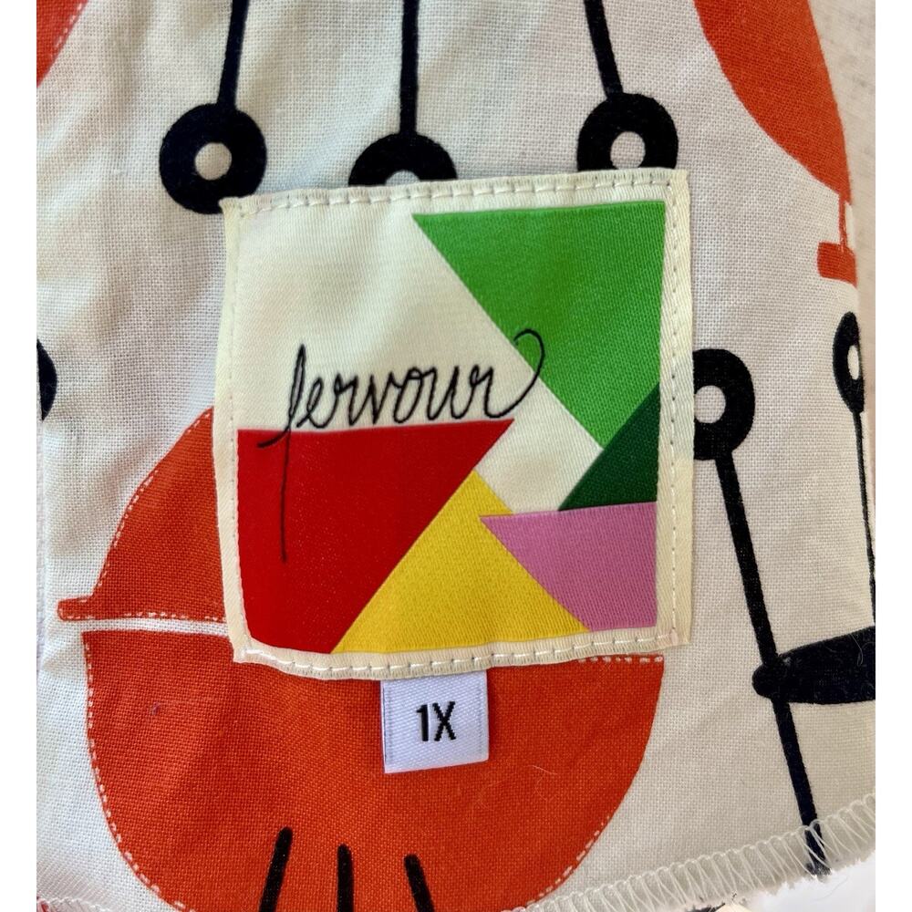 Fervour x Modcloth Retro BBQ Grill Pattern Fit and Flare Swing Dress Plus Size - Picture 12 of 12